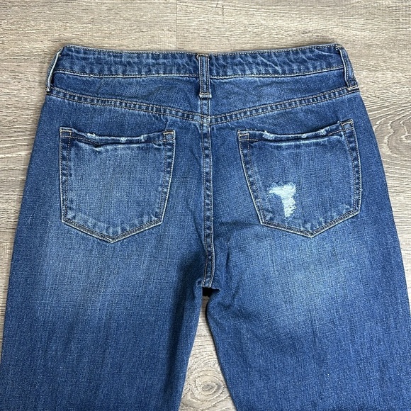 Vervet Women’s Distressed Mid-Rise Cropped Boyfriend Fit Jeans Blue Sz 24 - Picture 5 of 11